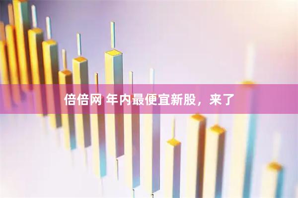 倍倍网 年内最便宜新股，来了